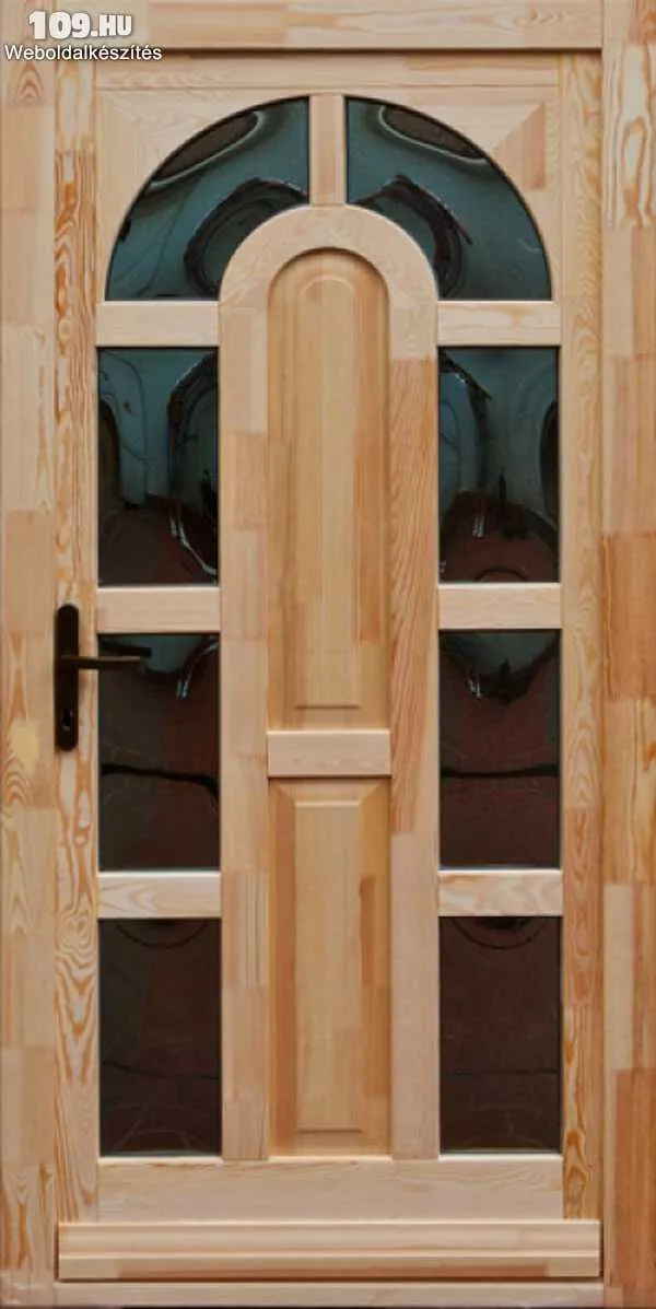 Tükrös fa bejárati ajtó natúr 100x210